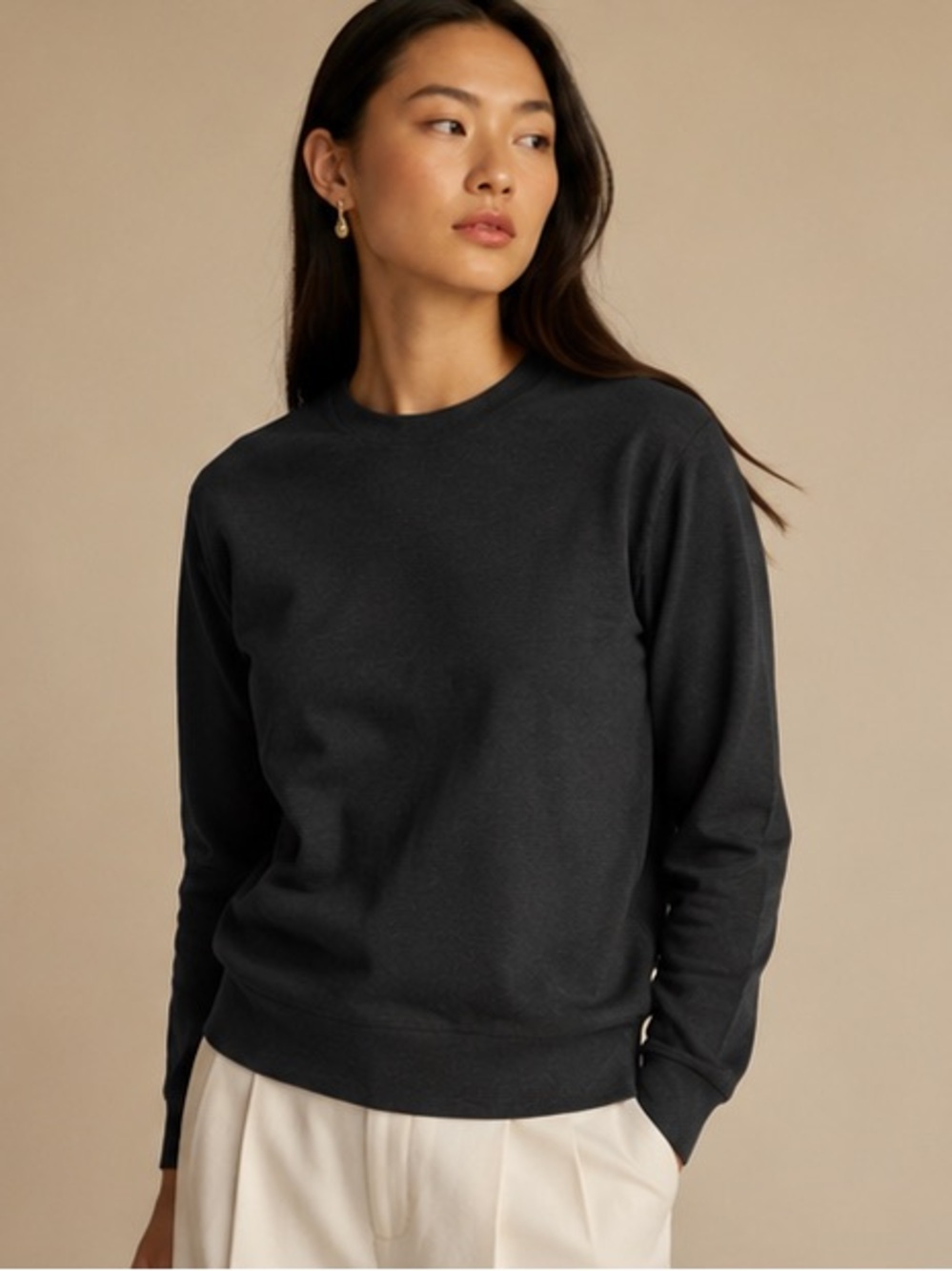 Ideology Charcoal Gray Crewneck Pullover Sweater NWT Small